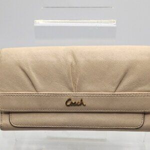 Coach Soho Tri-Fold Wallet Creamy White Leather